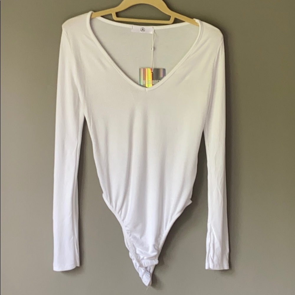NWT Missguided White Bodysuit